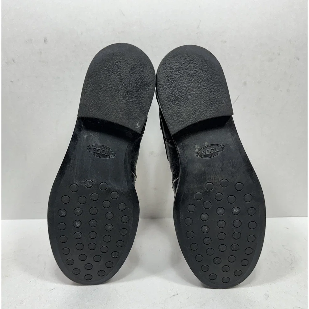 Tod's Chelsea Black Ankle Boots Women's Size 7 / 37 EU Shoes Leather
